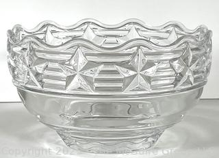 Tiffany & Co. Crystal Star Rim Bowl.  8" diameter.