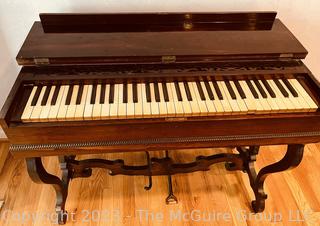 Victorian Rosewood Veneer Melodeon Organ.  Not working.  37"w x 20"d x 30"t 