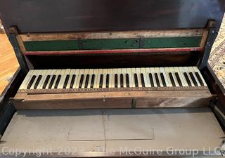 Victorian Rosewood Veneer Melodeon Organ.  Not working.  37"w x 20"d x 30"t 