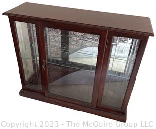 Lighted Display Cabinet with Mirror Back and Glass Shelf Made by Pulaski Furniture.  40" w x 12" x 33"t