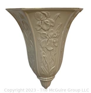 Lenox Masterpiece Collection "Iris" Wall Pocket Vase.  10"