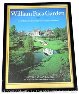 Framed Under Glass Poster from the William Paca House Garden, Annapolis, Maryland.  20" x 26"