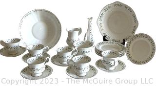 Collection of Royal Tara Fine Bone China Made in Galway Republic of Ireland with Shamrock Decoration.