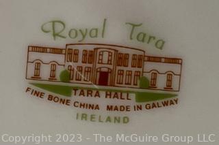 Collection of Royal Tara Fine Bone China Made in Galway Republic of Ireland with Shamrock Decoration.