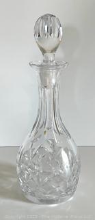 Atlantis Crystal Whiskey Decanter Hand Blown and Cut for Block Crisal. 12"T including stopper