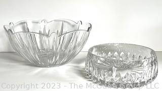 Two (2) Clear Crystal Glass Bowls Made by Lenox