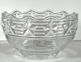 Tiffany & Co. Crystal Star Rim Bowl.  8" diameter.