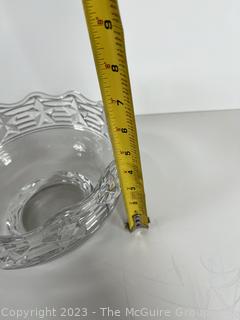 Tiffany & Co. Crystal Star Rim Bowl.  8" diameter.