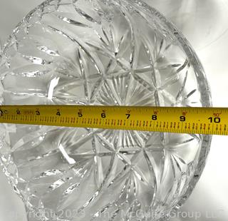 Three (3) Pieces of Clear Crystal Serving Bowls and Pitcher