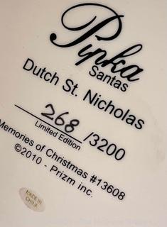 Pipka Santas Reflections Of Christmas with Certificate of Authenticity In Box - Dutch St Nicholas 2010