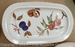 Collection of Royal Worcester Porcelain China Serving Pieces in The Evesham Pattern