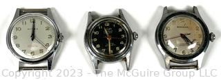 Three (3) Vintage Men's Wrist Watches. 