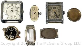 Group of Vintage Watches Faces and Movements