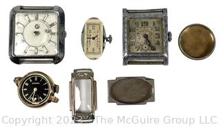 Group of Vintage Watches Faces and Movements