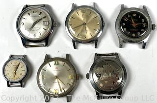 Six (6) Vintage Men's Wrist Watches