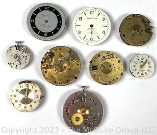 Group of Vintage Watch Dials and Movements