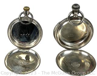 Two (2) Waltham Sterling Silver Pocket Watch Cases