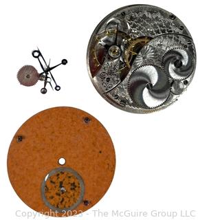 Elgin Pocket Watch Parts including Enamel Dial