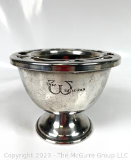 Silver Plated Cigar Ashtray From The Willard Hotel in Washington DC. Restaurant Ware. 7" tall