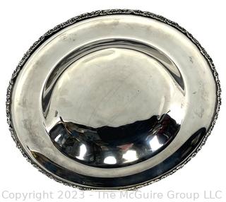 Sterling Silver Serving Bowl Made by G.H. Villa Mexico. 12" diameter.  175 grams