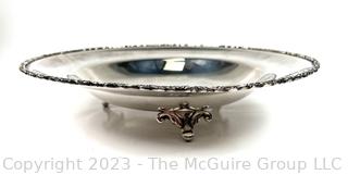 Sterling Silver Serving Bowl Made by G.H. Villa Mexico. 12" diameter.  175 grams