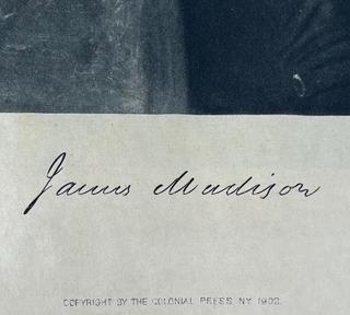 National Gallery Of Presidents Portfolio With 25 Photogravure Portraits From George Washington To Theodore Roosevelt, The Colonial Press, New York & London, Congressional 
Library Edition. 20"h x 16.25"w. See all photos in the gallery