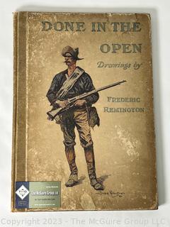 Book: "Done in the Open - Drawings by Frederic Remington", with an Introduction and Verses by Owen Wister 1902