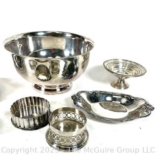 Collection of Silver Plated Serving Pieces.