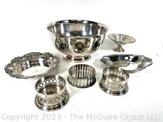 Collection of Silver Plated Serving Pieces.