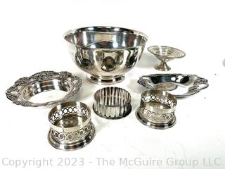 Collection of Silver Plated Serving Pieces.