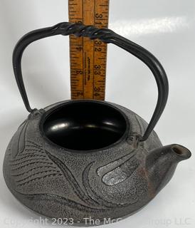 Cast Iron Dragonfly Teapot Nanbu, Iwate Prefecture in Japan, 5 x 5" with handle