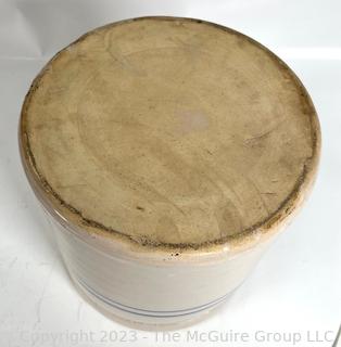 Antique 2 Gallon Stoneware Crock, circa 1910. 10"T x 9" Diameter