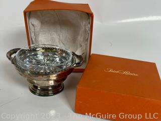 Silver Plate and Crystal Caviar Presentoir Server by Saint Hilaire Paris, In Box