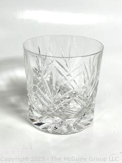 Set of Four (4) Thomas Webb Crystal Rocks Glasses in Box.