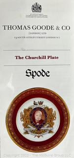 Decorative and Porcelain Items Including The Churchill Plate -  A Limited Edition of 5000 Specially Commissioned Portrait Plates by Thomas Goode and Co of London and Made by Spode In Box.  