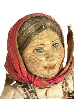 Antique Quilted Peasant Doll Tea Cozy