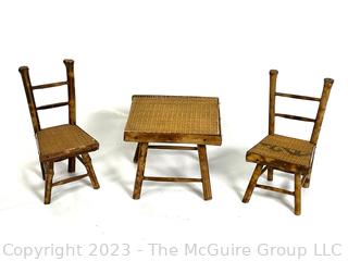 Antique Asian Bamboo Doll Furniture, c. 1920s