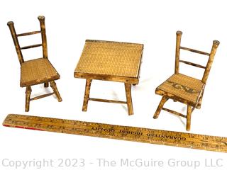 Antique Asian Bamboo Doll Furniture, c. 1920s