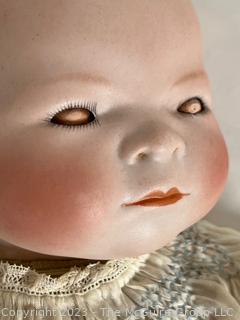 Vintage Grace Putnam Bye-lo Baby Doll with German Bisque Head and Hand Blown Glass Eyes. 