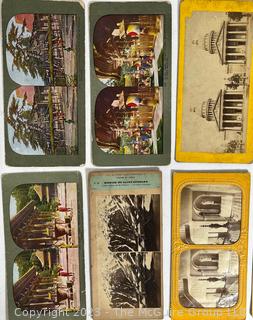 Vintage Stereoscope and Cards - American and International ~ 60 cards