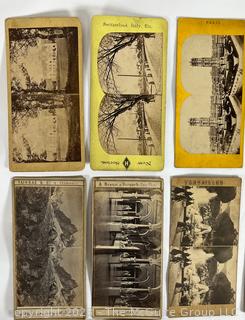 Vintage Stereoscope and Cards - American and International ~ 60 cards