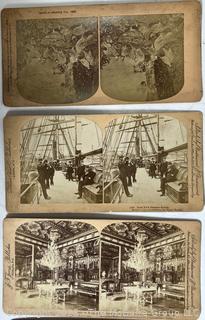 Vintage Stereoscope and Cards - American and International ~ 60 cards