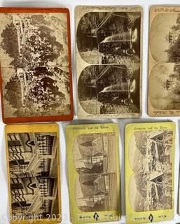 Vintage Stereoscope and Cards - American and International ~ 60 cards