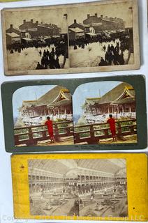 Vintage Stereoscope and Cards - American and International ~ 60 cards