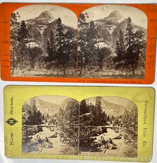 Vintage Stereoscope and Cards - American and International ~ 60 cards