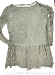 Antique 1920’s Metal Chain Maile Flapper Dress or Tunic with Scalloped Edge.  Some damage.  