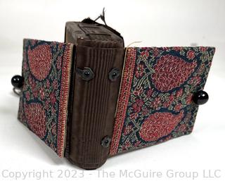 Antique 1920' Cartier Paisley Silk Wallet Style Evening Purse with Strap.  Strap has damage.