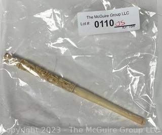 Meerschaum Hand Carved Cigarette Holder. Damaged. 7" long