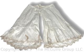 Antique French Linen and Lace Ladies Knickers or Drawers, circa 1800.  