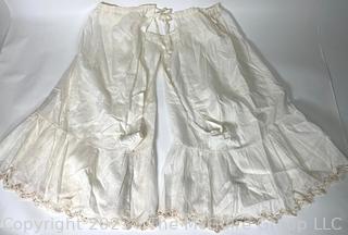 Antique French Linen and Lace Ladies Knickers or Drawers, circa 1800.  